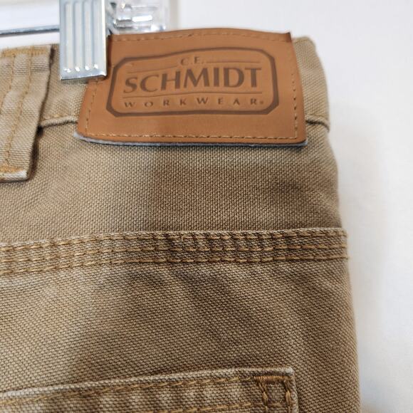 C.E. SCHMIDT WORKWEAR Tan Canvas Straight Leg Carpenter Utility Pant Men 38 x 33 - Picture 3 of 12